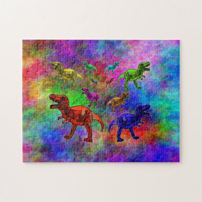 Puzzle Dinosaures colorés (Horizontal)