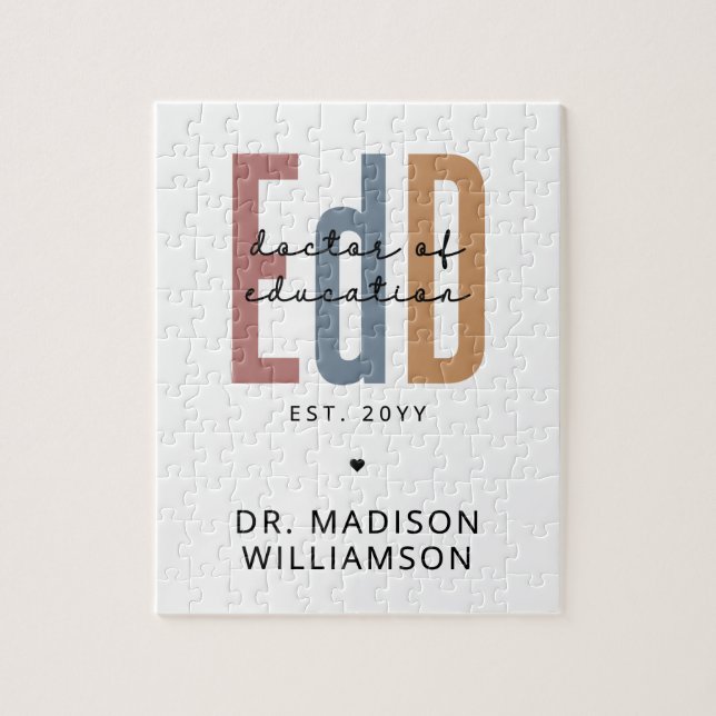 Puzzle Diplôme D'Études De L'EdD Personnalisé (Vertical)