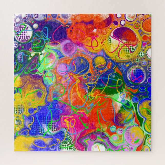 Puzzle Disco Ball Electricity Fluid Art (Vertical)