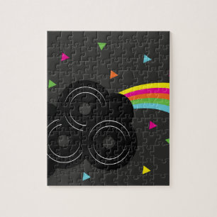 Puzzle Disques Arc-en-ciel Musicaux Rétro 80s