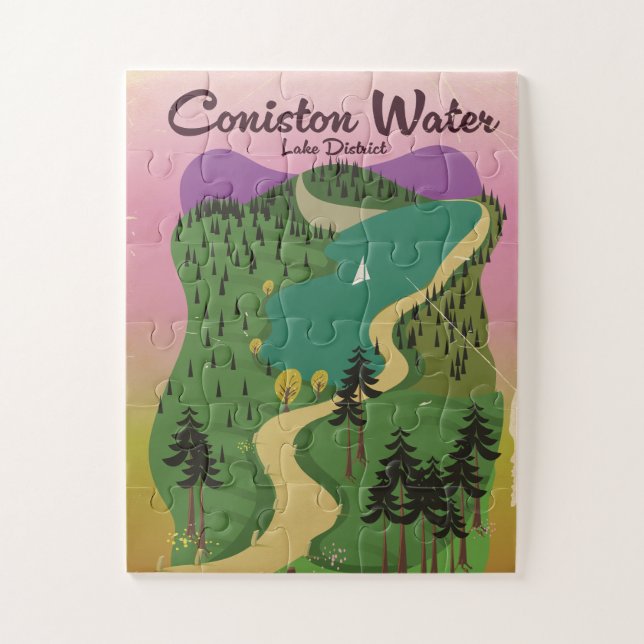 Puzzle District de Coniston Water Lake (Vertical)
