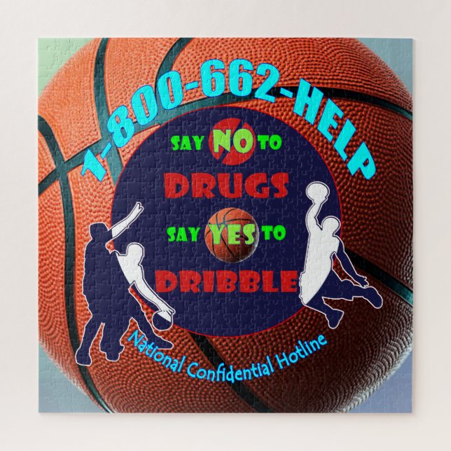 Puzzle Dites NON aux drogues - Dites OUI à la dribble (Vertical)