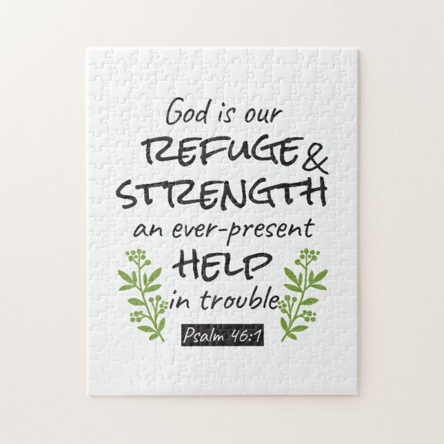 Puzzle Divine Refuge - Psaume 46:1 pour le Confort Spirit (Vertical)