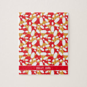 Puzzle Dix broches Bowling Alley Balls and Pins Strike