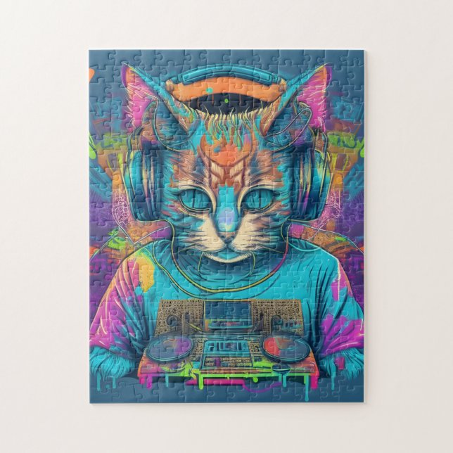 Puzzle Dj Cat (Vertical)