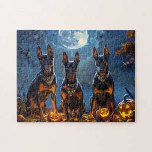 Puzzle Doberman Halloween Éffrayant