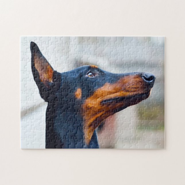 Puzzle Doberman Pinscher Dog. (Horizontal)
