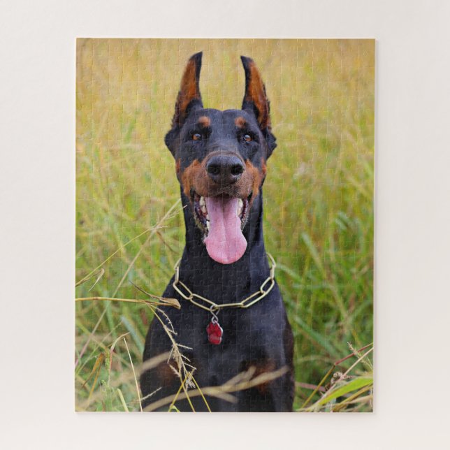 Puzzle Doberman Pinscher noir et tan (Vertical)
