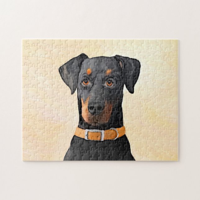 Puzzle Doberman Pinscher Peinture non découpée Art origin (Horizontal)