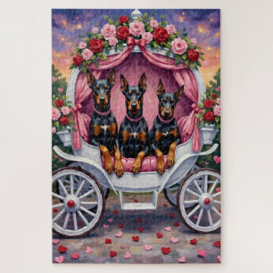 Puzzle Doberman Saint-Valentin 