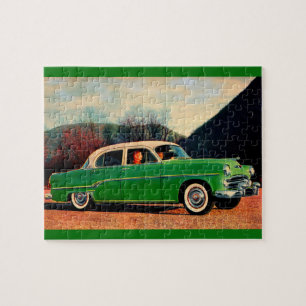 Puzzle Dodge Royal V8 1954 en vert