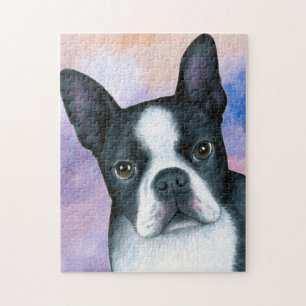 Puzzle dog 128 color Boston Terrier