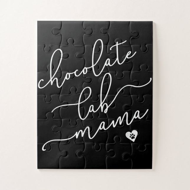 Puzzle Dog Lover Chocolate lab Mama (Vertical)