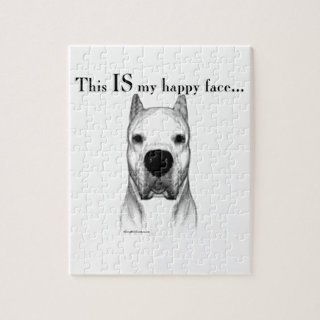 Puzzle Dogo Argentino Joyeux Visage (Vertical)