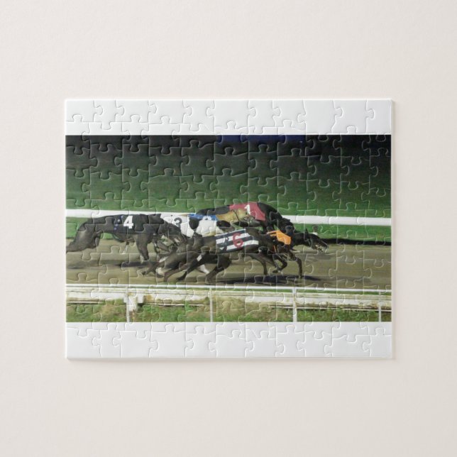 Puzzle Dogs racing greyhound sporting (Horizontal)