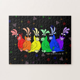 Puzzle d'oiseaux d'arc-en-ciel
