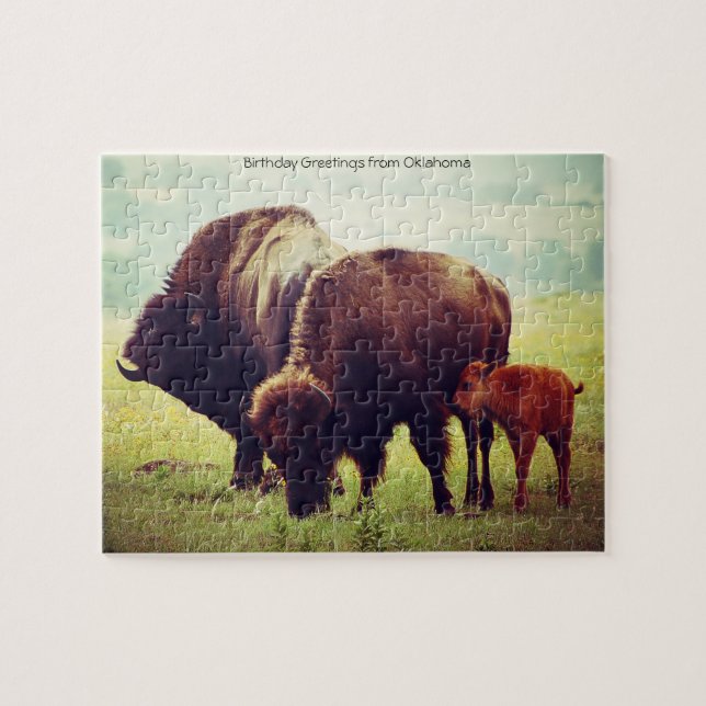 Puzzle d'Oklahoma de Buffalo et Veau (Horizontal)