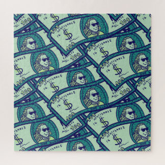 Puzzle Dollar Billets : Motif d'argent transparent