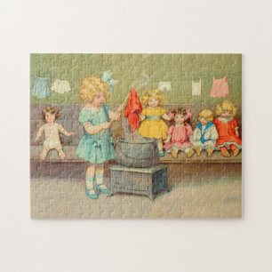 Puzzle Dolly Lave fille Vintage Jouer Poupées mignonne