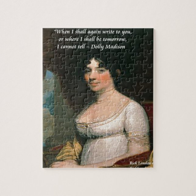 Puzzle Dolly Madison & Célèbre Où Serai-Je Citation (Vertical)