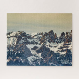 Puzzle Dolomites Montagnes italiennes paysage avec neige