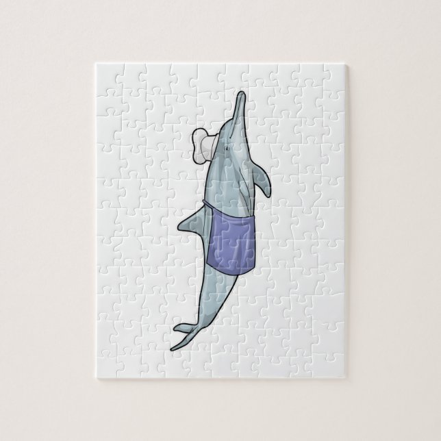 Puzzle Dolphin as Cook (Vertical)