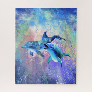 Puzzle Dolphin Couple Happy Family