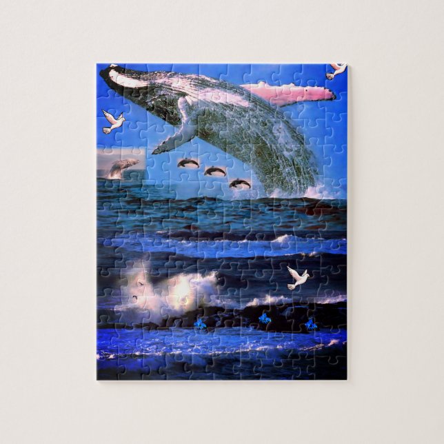 Puzzle Dolphin Jigsaw (Vertical)