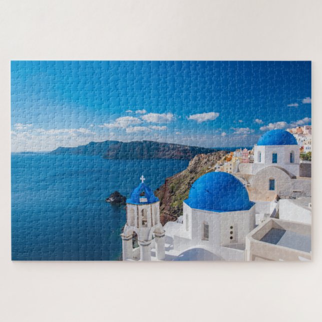 Puzzle Domes bleus de Santorin (Horizontal)
