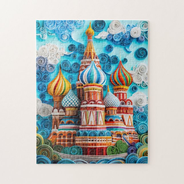Puzzle Dômes d'oignon en quilling à Moscou (Vertical)