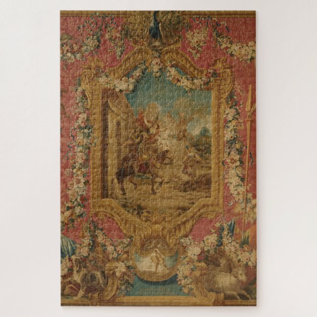 Puzzle Don Quixote Guided by Folly, 18th century tapestry (Vertical)