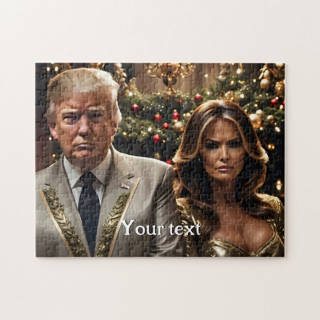 Puzzle Donald et Melania Noël (Horizontal)