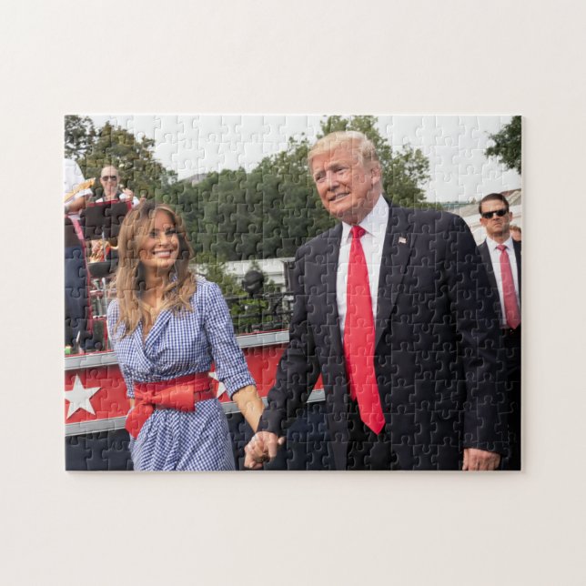 Puzzle Donald Trump Avec La Première Dame Melania (Horizontal)