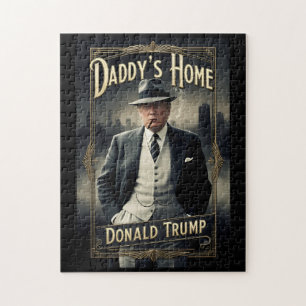 Puzzle Donald Trump Daddy's Home Funny MAGA Movie Poster