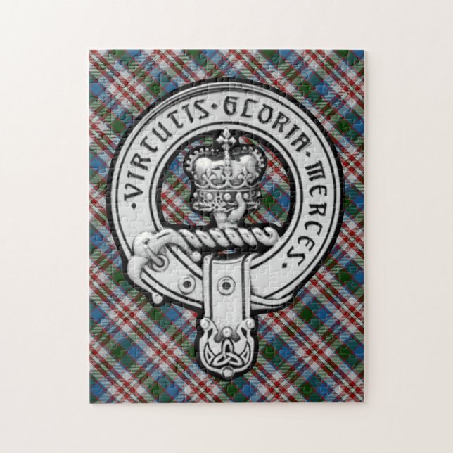 Puzzle Donnachaidh (Robertson) Robe de chasse tartan Cres (Vertical)