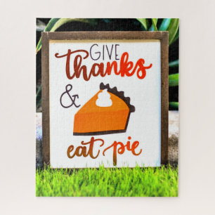 Puzzle Donnez Merci et mangez la tarte Thanksgiving