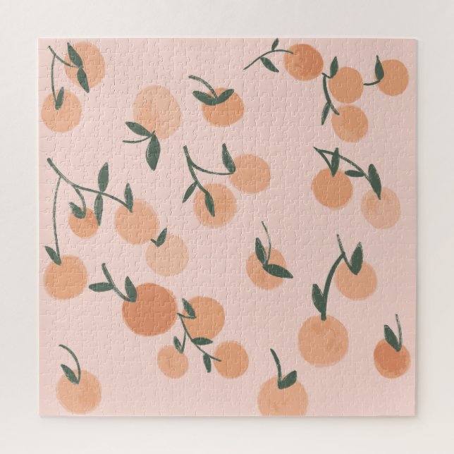 Puzzle Doodart : Orange Cherry Vintage Motif (Vertical)