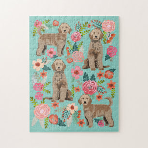 Puzzle Doodle d'or Chien de fleurs Vintages