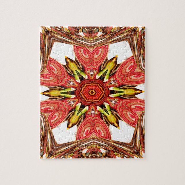 Puzzle Doodle Floral Art Imprimer (Vertical)