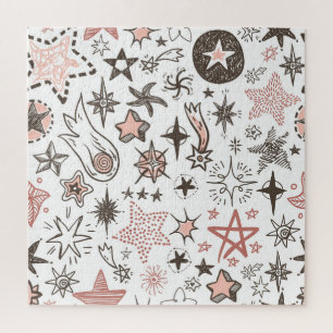 Puzzle Doodles cosmiques : Étoiles et comètes