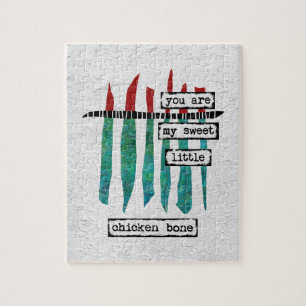 Puzzle d'os de poulet doux - Abstrait moderne