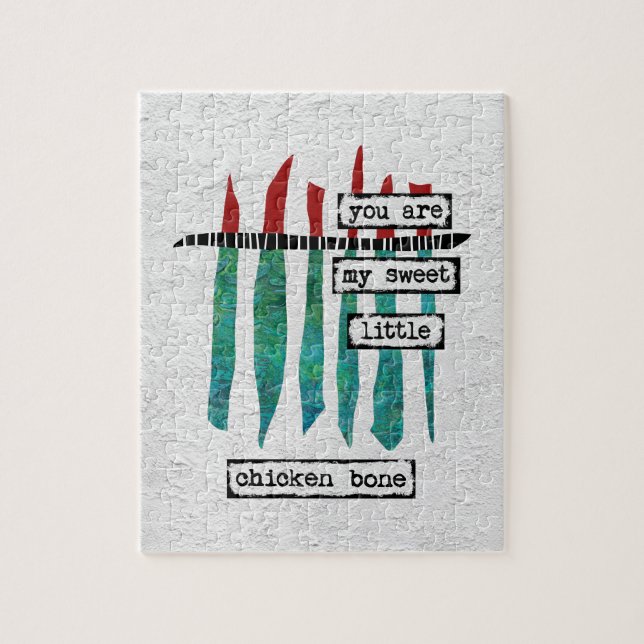 Puzzle d'os de poulet doux - Abstrait moderne (Vertical)