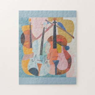 Puzzle Double basse colorée Abstraite