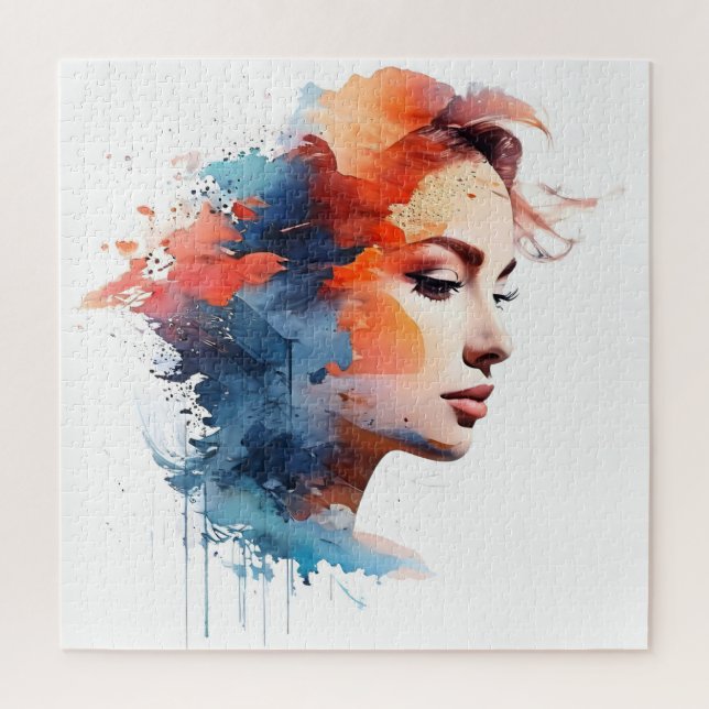 Puzzle Double exposition art femme (Vertical)