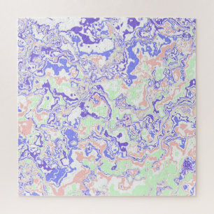 Puzzle Douce Pastel Funky Boho Rétro Abstrait Marbre
