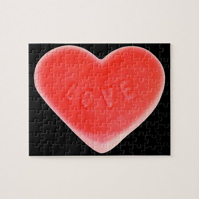 Puzzle doux coeur noir (Horizontal)