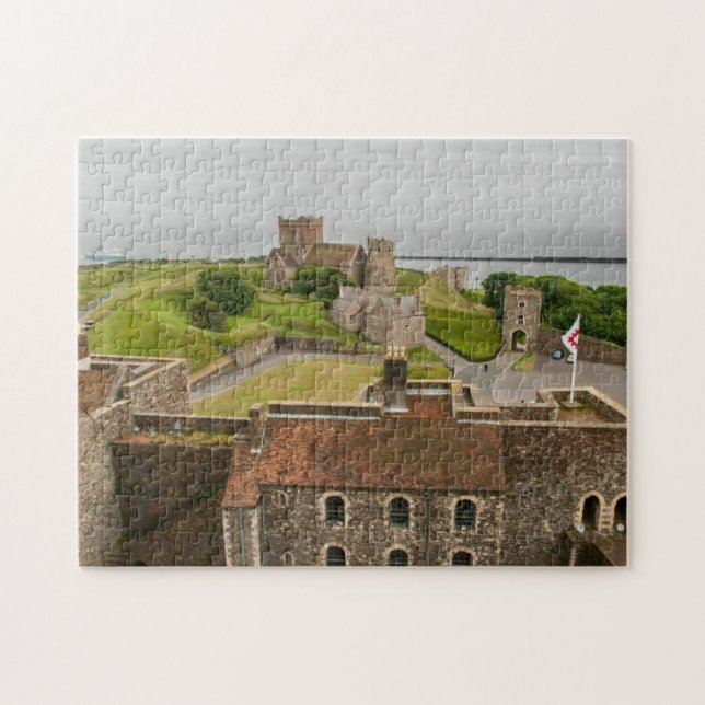 Puzzle Dover Castle View Kent England Picture Jigsaw (Horizontal)