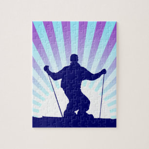 Puzzle downhill skier