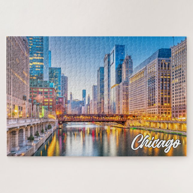 Puzzle Downtown Chicago, Illinois, États-Unis (Horizontal)