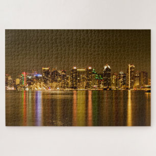 Puzzle Downtown Skyline at night San Diego
